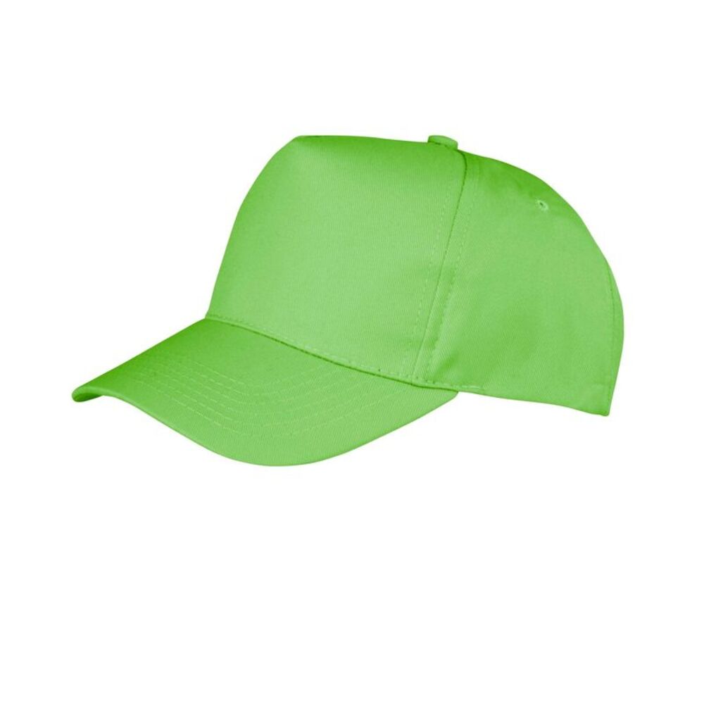 Result Unisex Core Boston 5 Panel Printers Baseball Cap (Pack of 2) / Lime